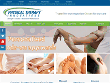 Tablet Screenshot of physicaltherapyinnovations.com